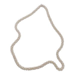 Vintage Faux Pearl Cluster Beaded Rope Necklace
